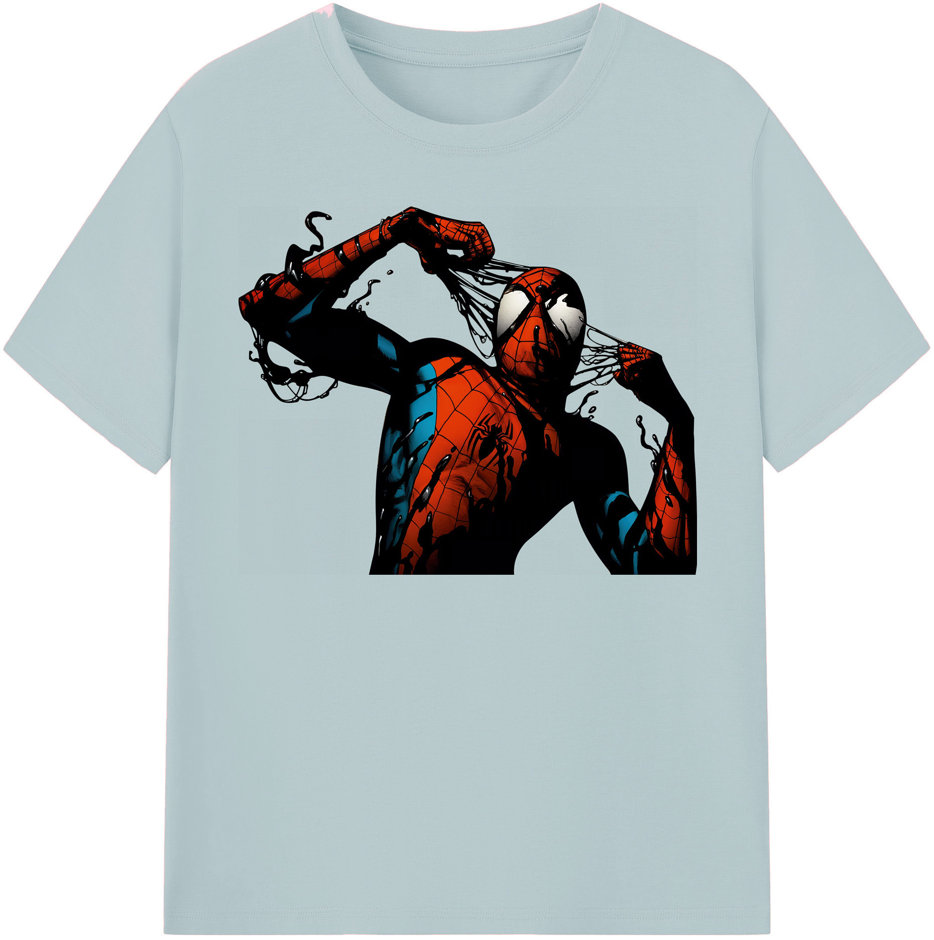 （画像用） Spider Man スパイダーマン 綿100％半袖Tシャツ（フロントプリント）